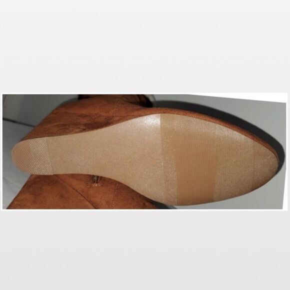 New Tall Brown Wedge Boots Size 11 - Picture 12 of 16